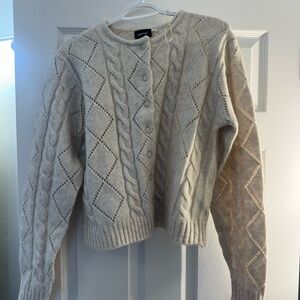 Simons Cream Knit Cardigan